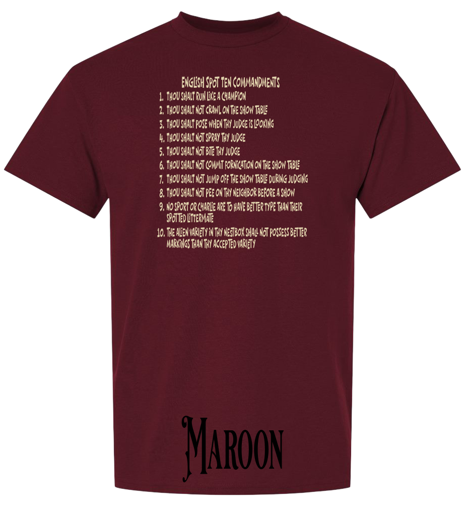 English Spot Commandments PLUS SIZE T-Shirt