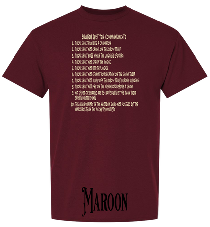 English Spot Commandments PLUS SIZE T-Shirt
