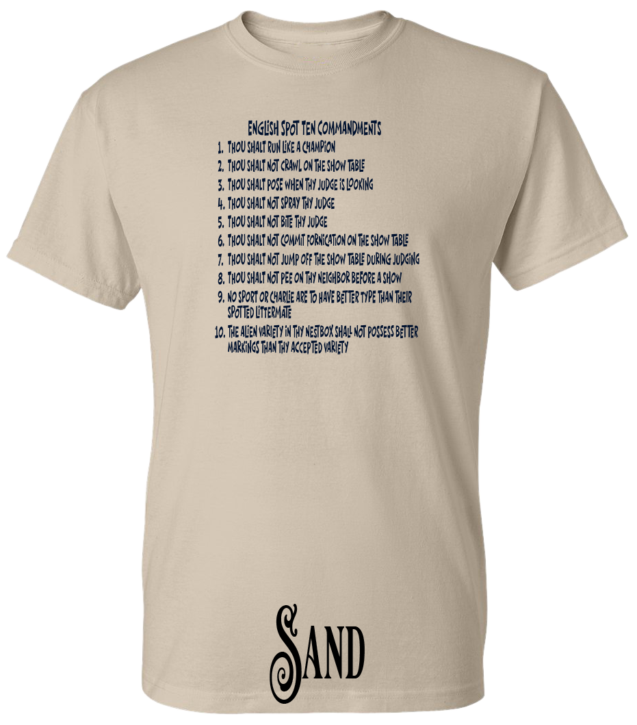 English Spot Commandments PLUS SIZE T-Shirt