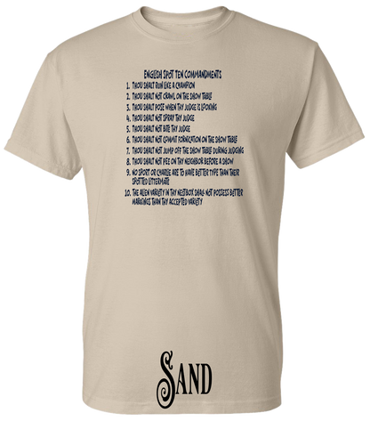 English Spot Commandments PLUS SIZE T-Shirt