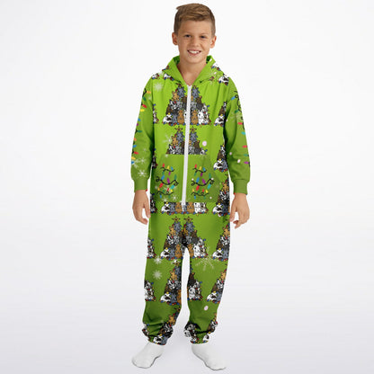 Youth Onesie Holiday Bunny Tree