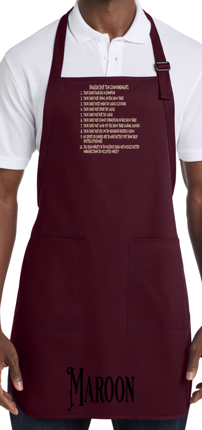 English Spot Commandments Apron