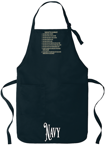 English Spot Commandments Apron