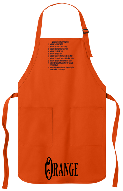 English Spot Commandments Apron