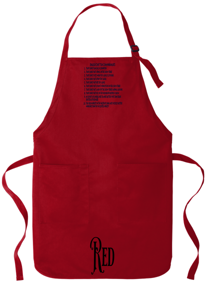 English Spot Commandments Apron
