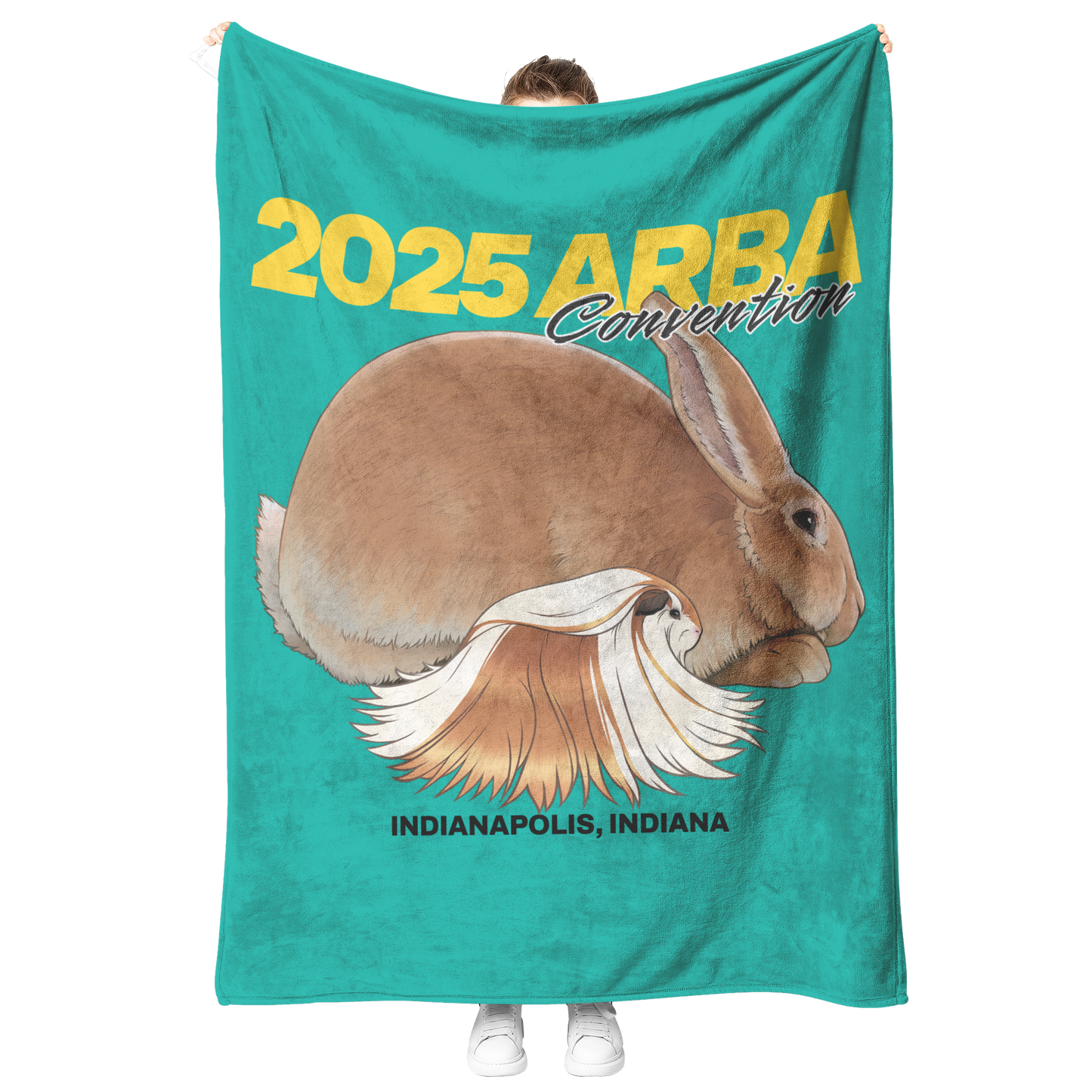 Breeders_Choice_Fleece_Blanket-TEAL_V_Blanket_Model_Mockup.png