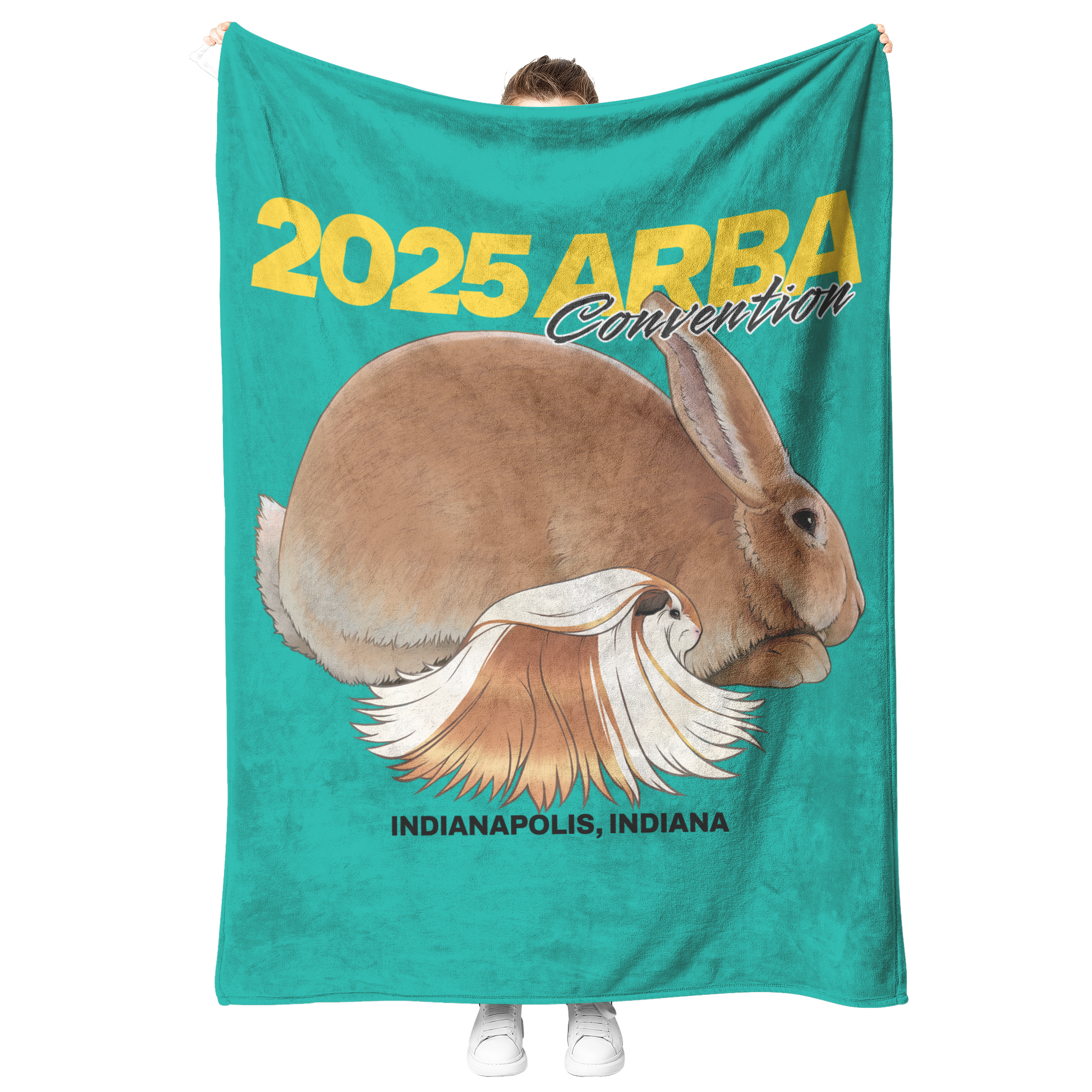 Breeders_Choice_Fleece_Blanket-TEAL_V_Blanket_Model_Mockup.png