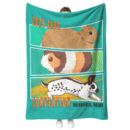 Comic_Book_Fleece_Blanket-TEAL_V_Blanket_Model_Mockup.png