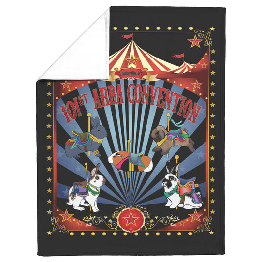 Fleece Blanket 101st ARBA Convention BLACK