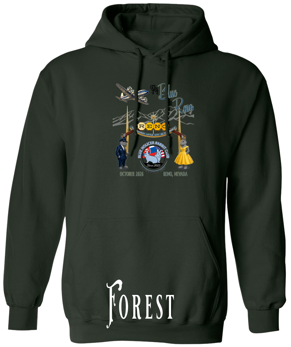 Blue Holicer Fly Blue to Reno PLUS SIZE Hoodie