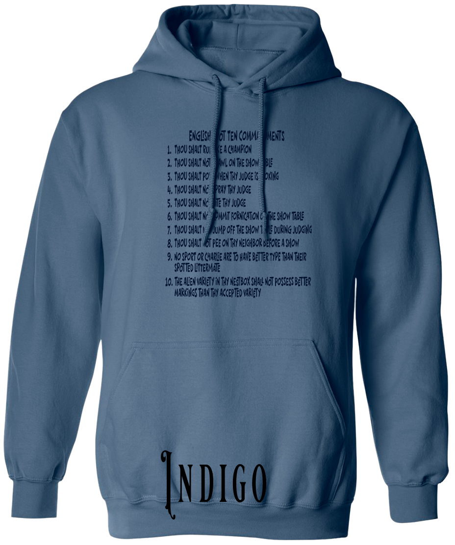 English Spot Commandments PLUS SIZE Hoodie