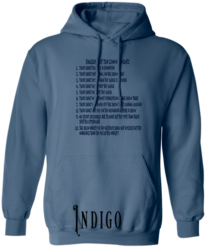 English Spot Commandments PLUS SIZE Hoodie