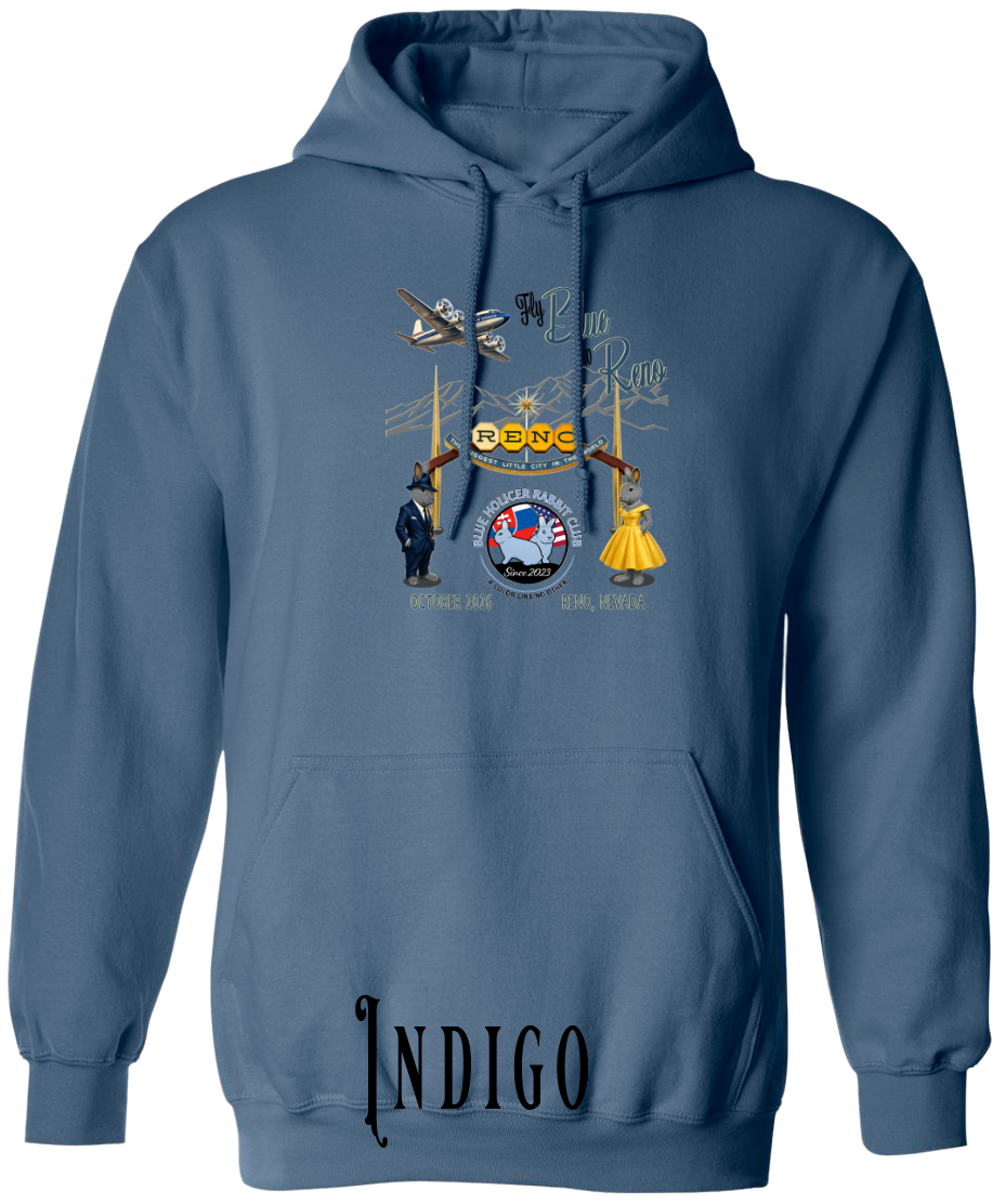 Blue Holicer Fly Blue to Reno PLUS SIZE Hoodie