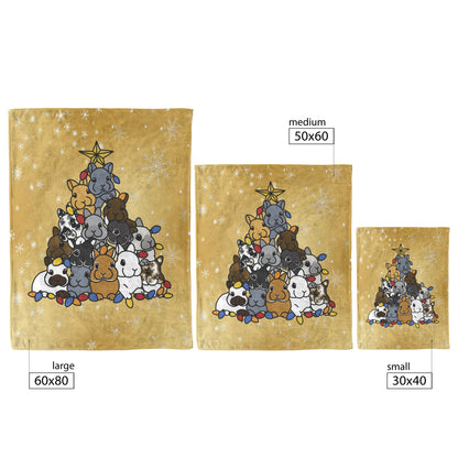 Blanket-Holiday Bunny Tree-Gold