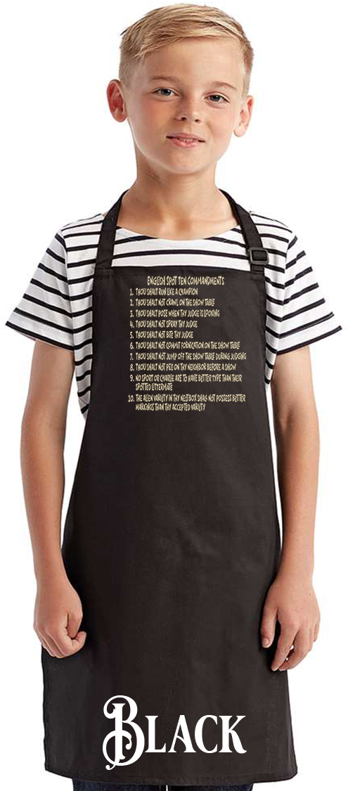 English Spot Commandments Apron YOUTH