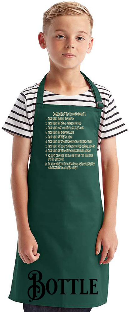 English Spot Commandments Apron YOUTH