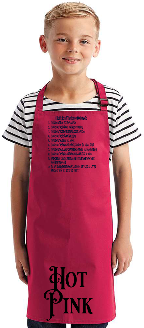 English Spot Commandments Apron YOUTH