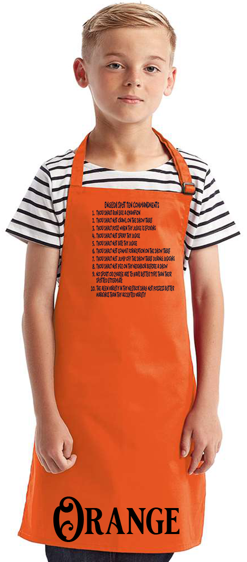 English Spot Commandments Apron YOUTH