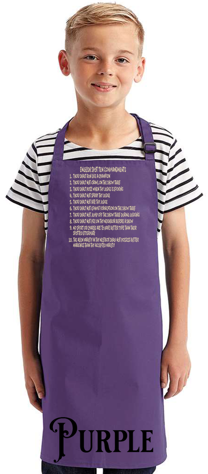 English Spot Commandments Apron YOUTH