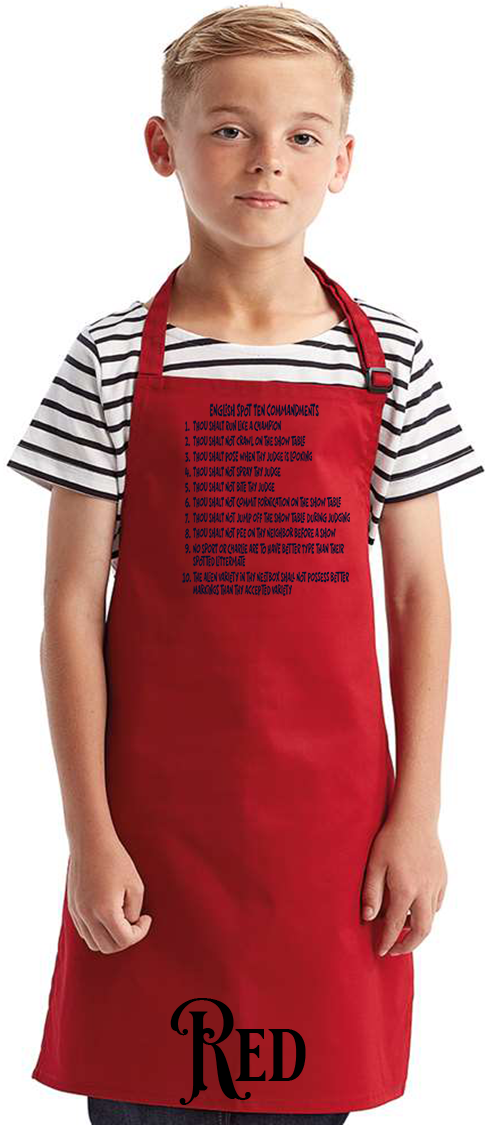 English Spot Commandments Apron YOUTH