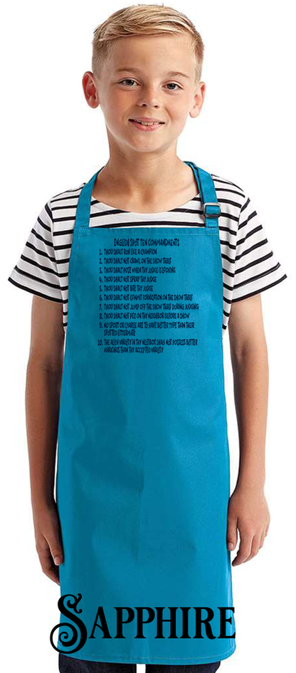 English Spot Commandments Apron YOUTH