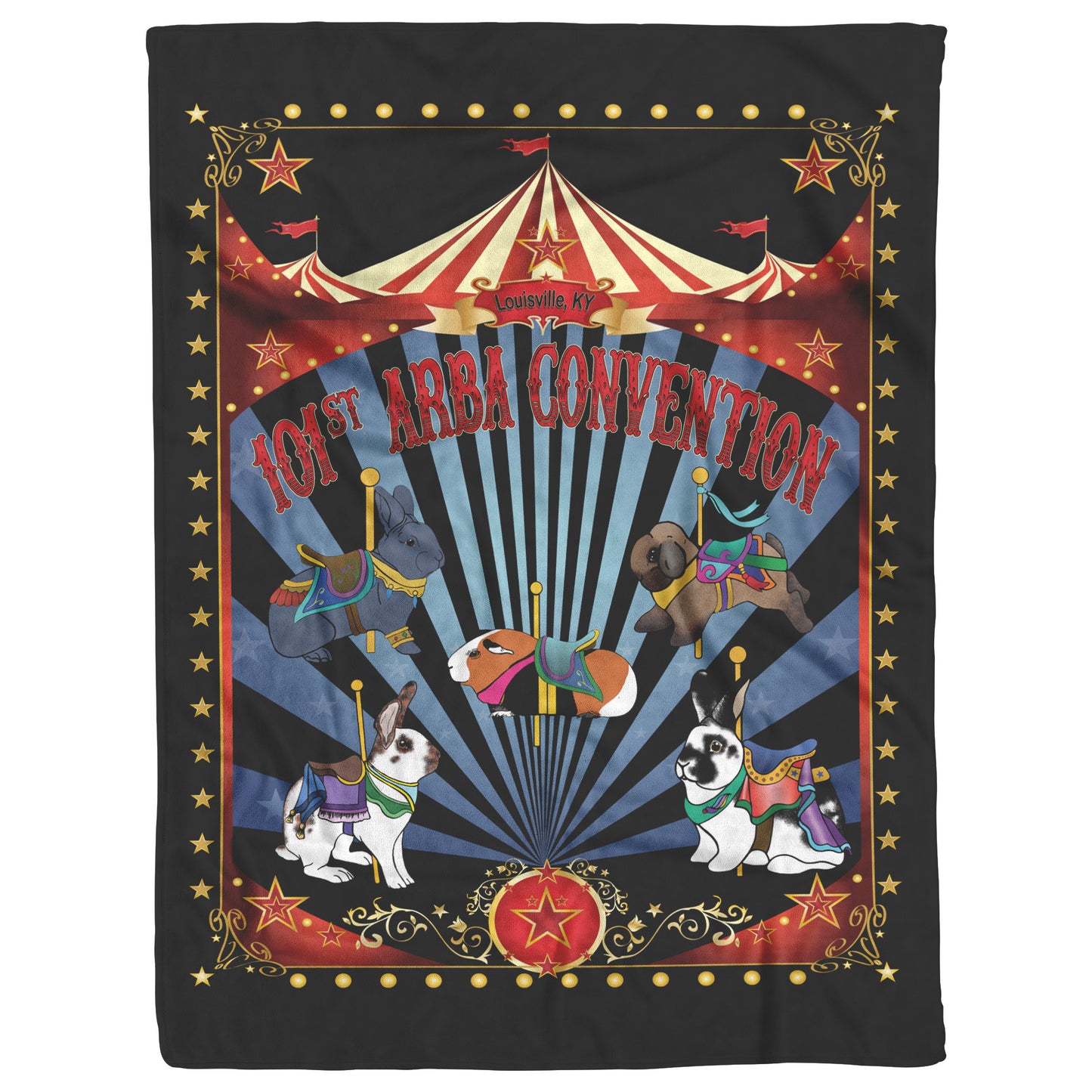 Sherpa Blanket 101st ARBA Convention BLACK