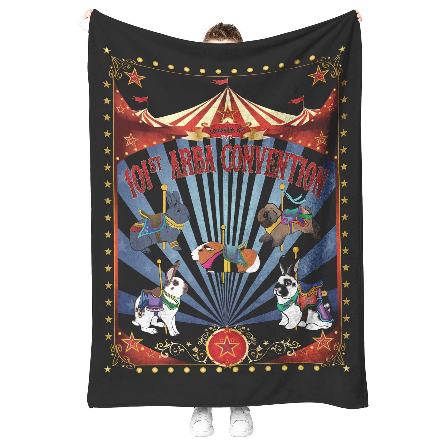 Sherpa Blanket 101st ARBA Convention BLACK