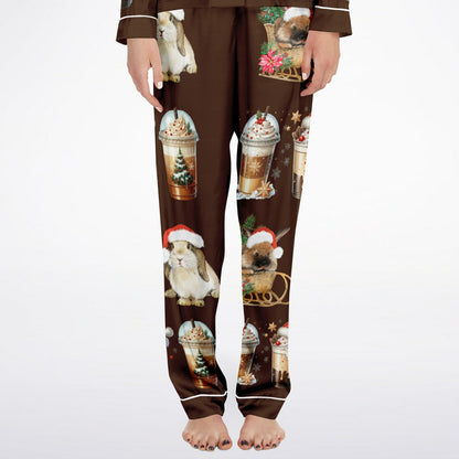 Women's Satin Pajamas-Tis the Season