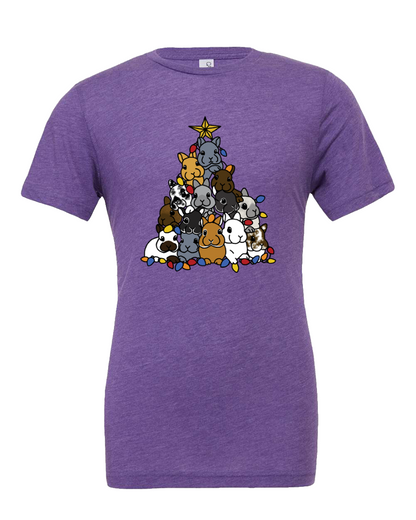 Short Sleeve T-Shirt-Holiday Bunny Tree