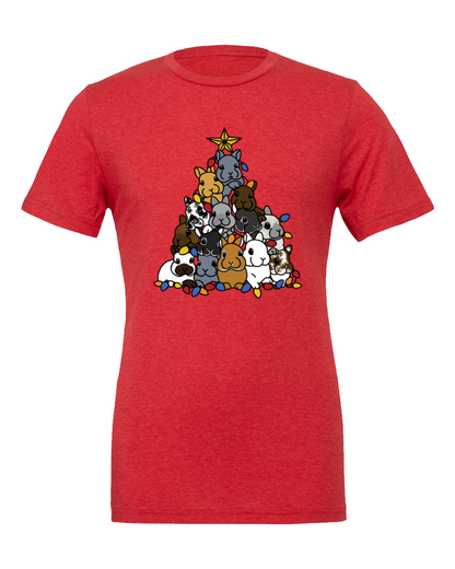 Short Sleeve T-Shirt-Holiday Bunny Tree