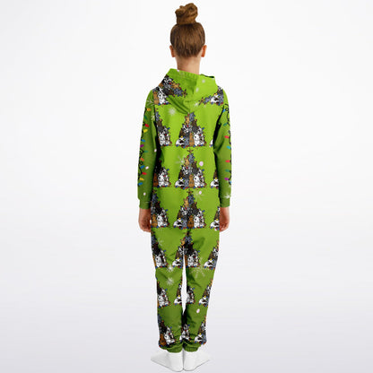 Youth Onesie Holiday Bunny Tree