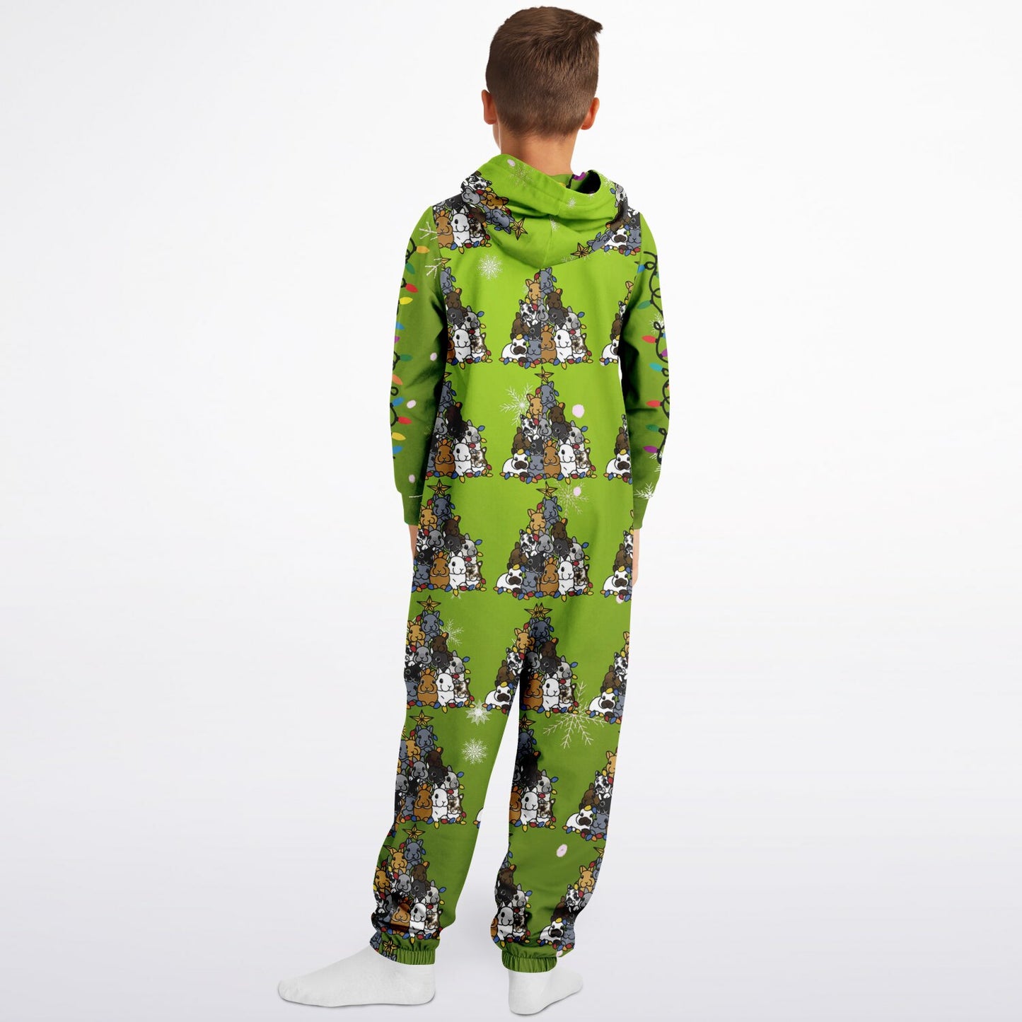 Youth Onesie Holiday Bunny Tree