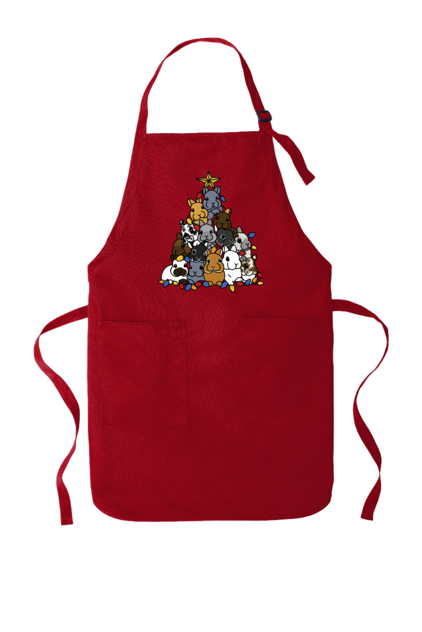 Apron-Holiday Bunny Tree