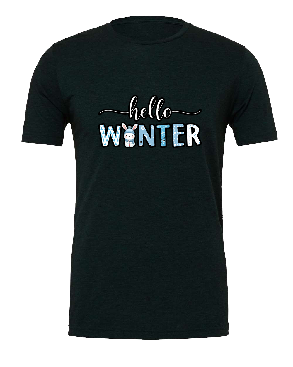 Short Sleeve T-Shirt-Hello Winter Design 2