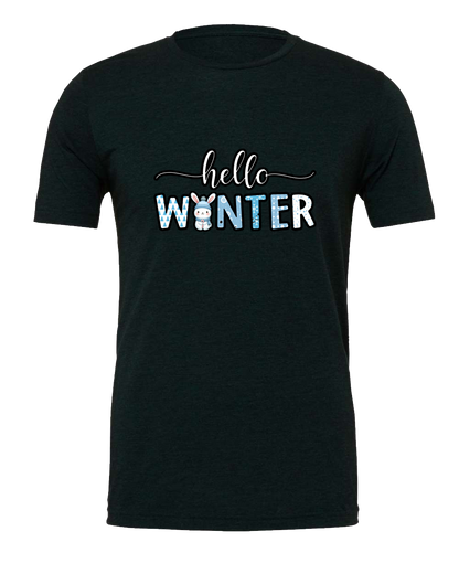 Short Sleeve T-Shirt-Hello Winter Design 2