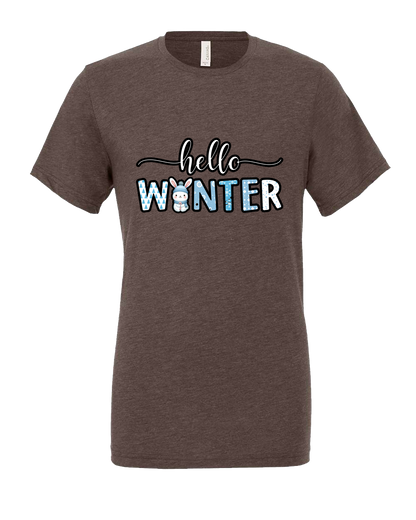 Short Sleeve T-Shirt-Hello Winter Design 2