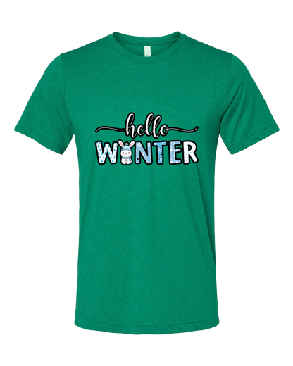 Short Sleeve T-Shirt-Hello Winter Design 2