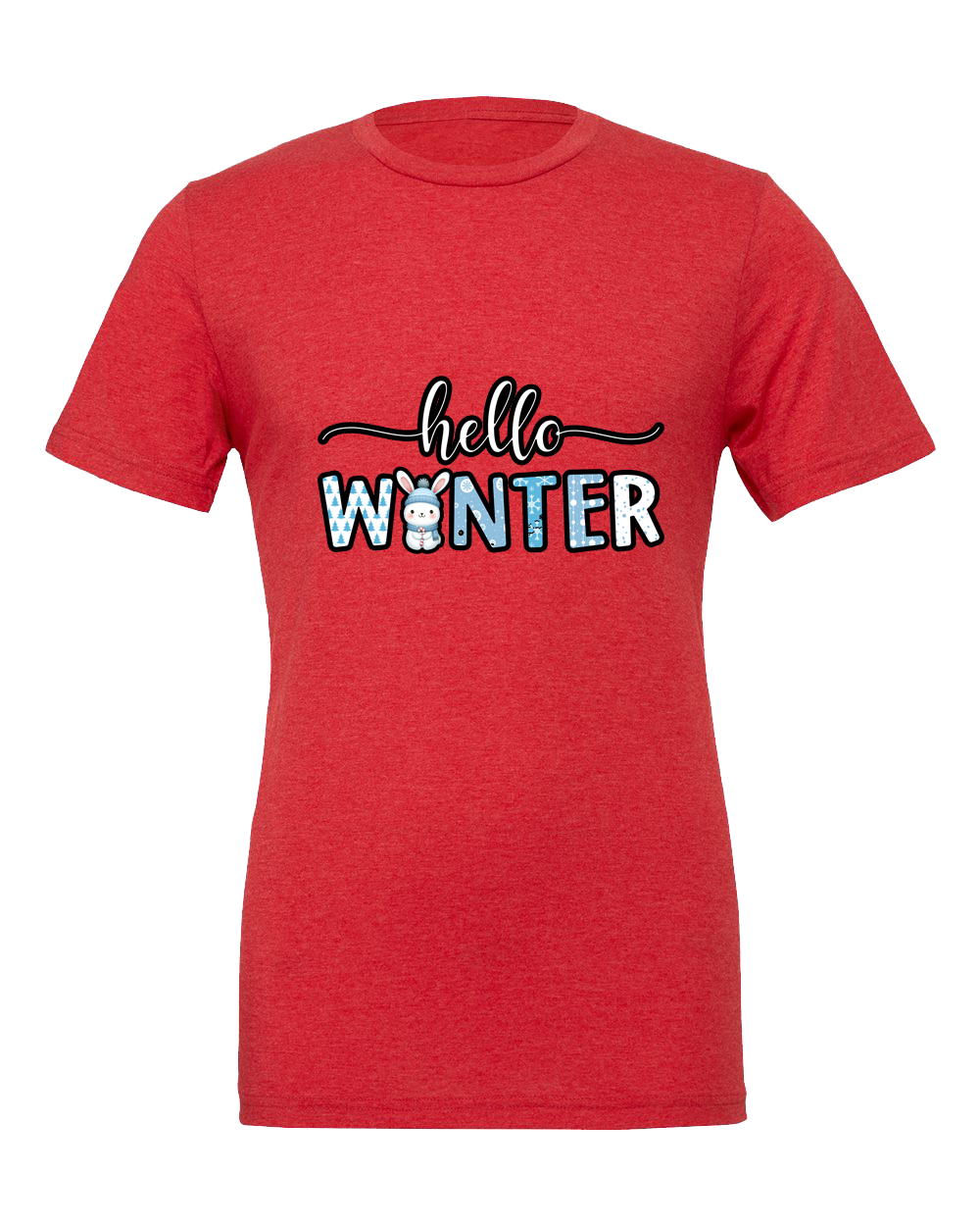 Short Sleeve T-Shirt-Hello Winter Design 2