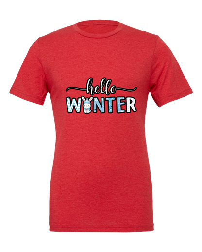 Short Sleeve T-Shirt-Hello Winter Design 2