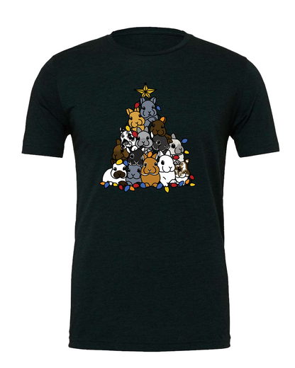 Short Sleeve T-Shirt-Holiday Bunny Tree